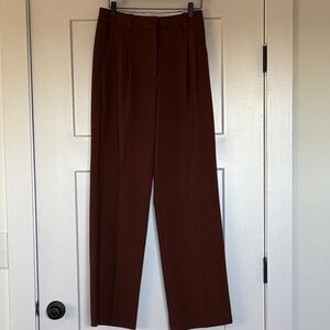 NWOT Aritzia Effortless Wilfred Rich Brown Trousers Size 4